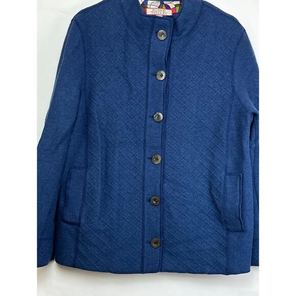 Beyond Threads Women's Size Large Blue Alpaca/Wool Blend Long Sleeve Blazer - Picture 4 of 8